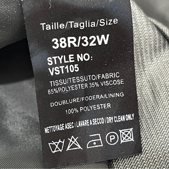 Suit Vest Waistcoat Gilet size 38R / 32W - Picture 3 of 5